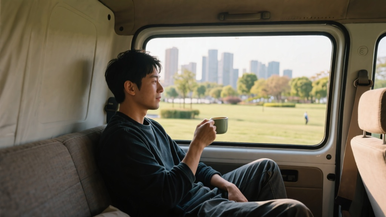 住进车里的年轻人:不租房不买房,5平米最自由